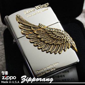 zippo,LOVE WINGS 1-BK,정품지포라이터,레귤러,각인,선물포장