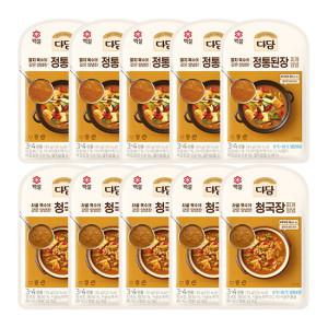 다담 정통된장찌개 양념 140G X5 + 다담 청국장찌개 양념 130G X5