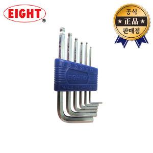 에이트 볼렌치세트 TS-6 6pcs 숏타입 일본산 mm타입 볼렌치 육각렌치 렌치세트