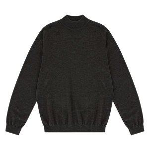 [벨리프(bellief)]Merino wool Moc-Neck knit (Brown)