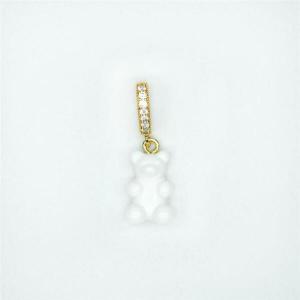 크리스탈 헤이즈 Nostalgia Bear Pave Pendant - Powder