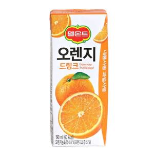 롯데칠성 델몬트 오렌지 드링크 190ml x48개