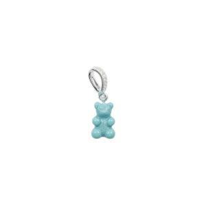 크리스탈 헤이즈 Nostalgia Bear Pave Pendant - Baby Shark Silver