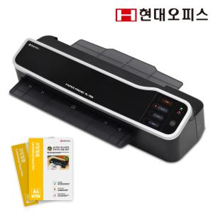 [현대오피스] A3 코팅기 PL-1506+A4코팅지 100매 6롤러 자동절전기능 60초예열 코팅기계