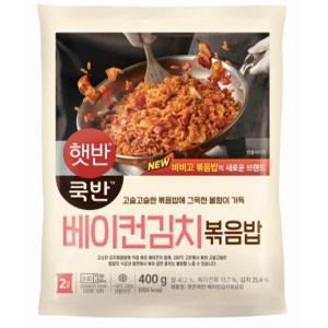 CJ 햇반 쿡반 베이컨김치 볶음밥(2인분) 400g  냉동볶음빕