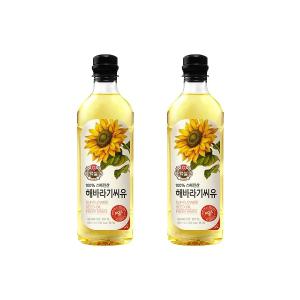 백설 해바라기씨유 900ml x2개