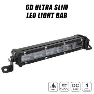 LED 작업 조명 6D 렌즈 LED 라이트 바, 트랙터 트럭용 투광 조명, 오프로드 4WD 4x4 ATV UTV UAZ, 12V, 24V