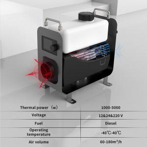 FDIK-올인원 휴대용 보조 디젤 무시동 히터 12V 220V 주차장 차량 용 유사 베바스토 에바스패커 난방 팬 공