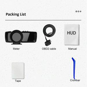 헤드업 디스플레이 자동 OBD2  GPS 스마트 자동차 HUD 게이지 디지털 주행 거리계 보안 경보 물 및 기름 온