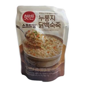 햇반 소프트밀 누룽지닭백숙죽 420g