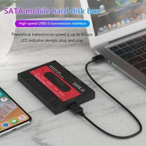 HDD 인클로저 SATA-USB 3.0 케이스, 외장 하드 드라이브 모바일 디스크 어댑터, 6Gbps, 6TB