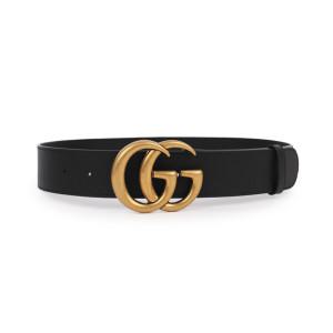 24SS 구찌 여성 GG 마몽 와이드 레더 벨트 400593 AP00T 1000 (BLACK)