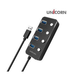 [신세계몰]무전원 USB 3.0 4포트허브 TH-4000S 블랙 유니콘 (W9C5112)