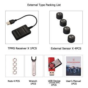 차량용 TPMS 타이어 압력 모니터링 시스템 안드로이드 USB 내비게이션 디스플레이 무선 자동 타이어 압력