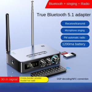 2023New M9pro 5.1 블루투스 수신기 송신기 FMRadio KSinging 4-in-1 NFC HiFi DSP 칩, 3.5Aux TF 카드 USB