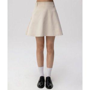 24SS clove Logo Balloon Skirt Light Beige