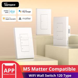 SONOFF M5 Matter WiFi 스마트 벽 스위치 홈 리모컨 알렉사 구글 어시스턴트 앨리스와 작동