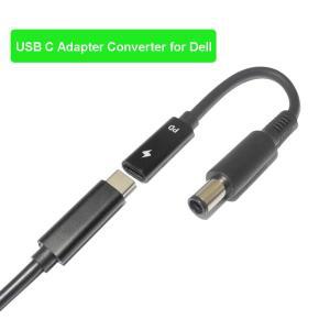 Dc USB C타입 파워 잭 델 USB-C 암에서 7.4x5.0mm 수 플러그 컨버터  충전기 커넥터 케이블 델 래티튜드용