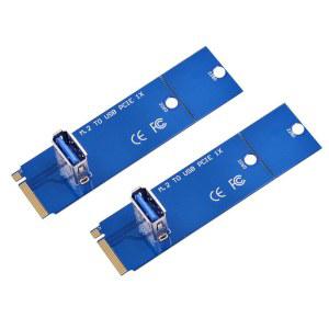 비트코인 BTC 마이닝 컨버터 카드용 그래픽 카드 어댑터, M.2 NGFF에서 PCI-E X16 USB3.0 라이저 카드,