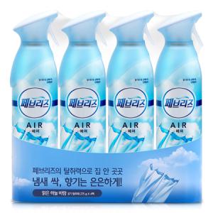 페브리즈 에어 공기탈취제 맑은 하늘 바람 275g 4개