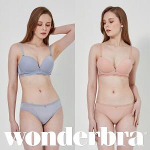 [Wonderbra]  에센셜 와이어리스 브라팬티 4종세트WBW2M2526_T