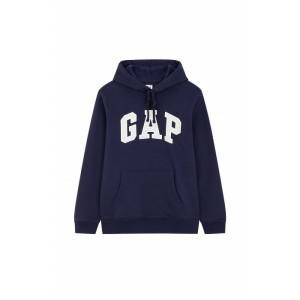 갭 [GAP Adults] 남성 22년 HOLIDAY 로고 패치 이지 후드 티셔츠_네이비 2209556484110013