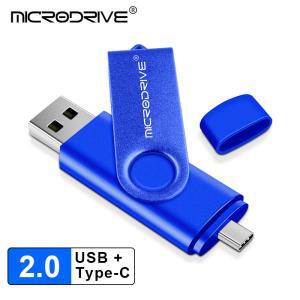 USB 2.0 C 타입 플래시 드라이브, 128GB OTG, in 1 펜 64GB, 메모리 스틱, 고속 회전