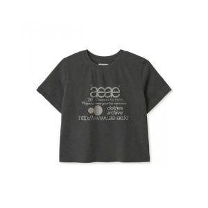 [매장정품] 에이이에이이 AEAE WEB LOGO CROP T-SHIRTS [피그먼트 PIGMENT BLACK] AE44SWTS012PGB 531875