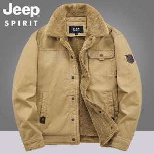 더클라워 인기신상 남성 겨울 Jeep 양털기모 와펜 카라넥 자켓 점퍼~6XL