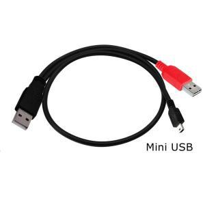 2In 1 USB 2.0  A 남성 전원 공급 장치 미니 마이크로 5Pin C 3A Y 분배기 케이블 80/20CM HDD 카메라