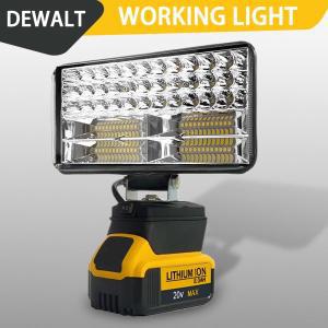 휴대용 작업 스팟라이트 LED 조명 무선 야외 낚시 비상 도구 Dewalt 18V 배터리  3인치 4 5 8