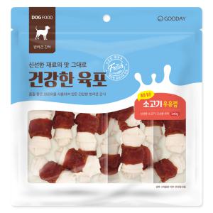 건강한육포 소고기말이 우유껌 240g