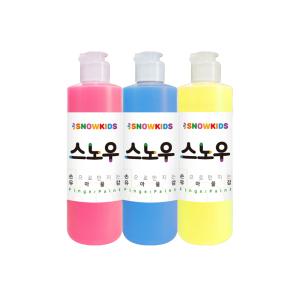 [스노우키즈] 스노우물감 250ml 3색세트 유아물감 퍼포먼스놀이