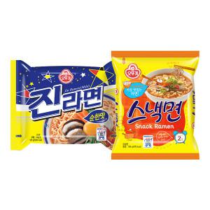 오뚜기 진라면 순한맛 10입 + 스낵면 10입/매운맛