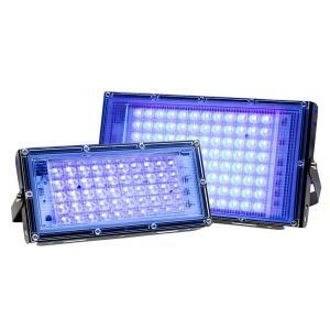 LED투광기 100W LED UV 블랙 라이트, 홍수 빛 플러그, IP66 방수 네온 글로우 파티