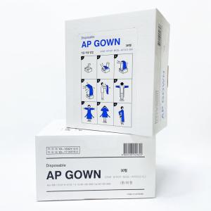 아원 AP GOWN 원스텝 비닐가운 흰색 L 30매 병원용 청소용 김장용