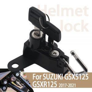 오토바이 헬멧 도난 방지 잠금 장치, 스즈키 호환용 GSXR125 GSXS125 GSX-R125 GSX-S125 2017-2021