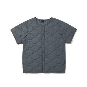 예일 YALE 리퍼브 HALF SLEEVE QUILTING JACKET CHARCOAL YC6JK0030CH 233500