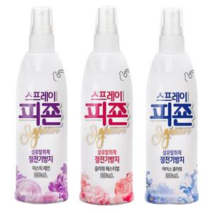 피죤 스프레이 섬유탈취제 200ml x3개 정전기방지 대용량 미스틱레인 플라워페스티벌 아이스플라워