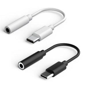 [프라임큐]프리미엄 C타입 오디오잭 USB-C to 3.5mm 이어폰젠더 화이트 블랙