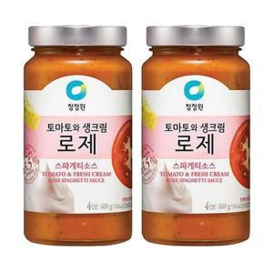 청정원 토마토와생크림 로제 스파게티소스 600g 2개