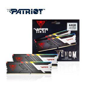 [에스투씨엔아이]PATRIOT DDR5-5600 CL40 VIPER VENOM RGB 64GB(32Gx2)