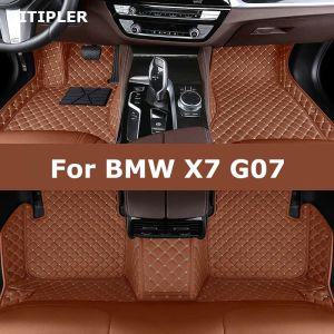 TITIPLER 맞춤형 자동차 바닥 매트 BMW X7 G07 카펫 풋 코체 액세서리