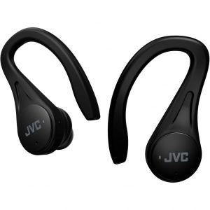 JVC Sport True 무선 이어버드 헤드폰 네오디뮴 자석 드라이버 방수 IPX5 HAEC25TB 블랙