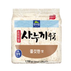 면사랑 냉동 프리미엄 사누끼우동 쫄깃한맛 1.15kg (230g X 5개) 8개 우동면