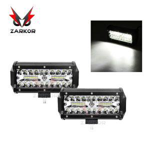 Zarkor-7 인치 120W LED 바 4x4 오프로드 12v 6000lm 6500k led 라이트 바, SUV 트럭 ATV 보트 버스 3 줄