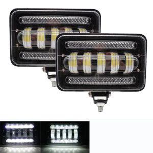 트레일러 사각 LED 작업등, 4WD SUV UTV 트럭, 4x4 오프로드 트랙터용, 12V, 24V, 작업 운전 조명 헤드라이