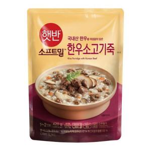 CJ제일제당 햇반 소프트밀 한우소고기죽 420g X6개 무배