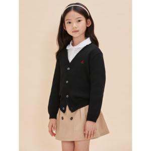 [BEANPOLE KIDS] [BEANPOLE KIDS] [Essential] 울 플레인형 자카드 베이직 카디건  블랙 (BI485AUE25) (BI485AUE25)