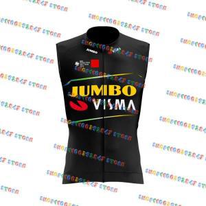 남성용 Windvest 시즌 저지 2023 조끼 블랙 신제품 바람막이 사이클링 점보 민소매 Maillot Visma 레이스